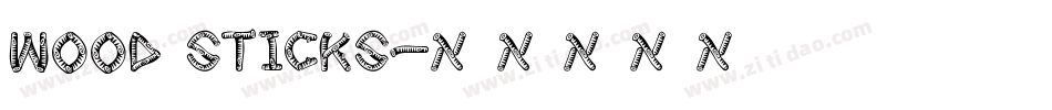 wood sticks字体转换